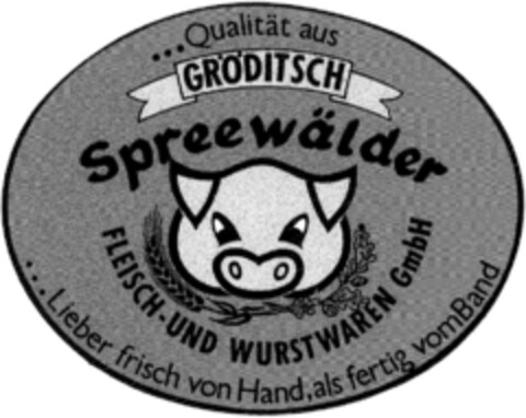 Spreewälder FLEISCH- UND WURSTWAREN GmbH Logo (DPMA, 07/23/1992)