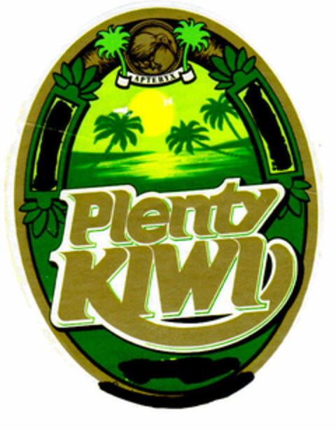 Plenty KIWI Logo (DPMA, 10/23/1985)