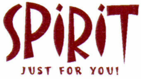 SPIRIT JUST FOR YOU! Logo (DPMA, 03.09.2001)