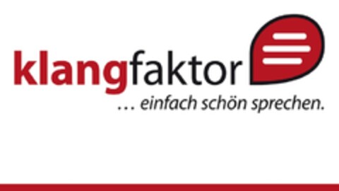 klangfaktor ...einfach schön sprechen. Logo (DPMA, 14.03.2012)