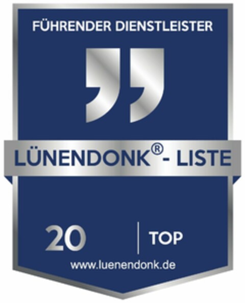 LÜNENDONK - LISTE FÜHRENDER DIENSTLEISTER www.luenendonk.de Logo (DPMA, 06/22/2020)