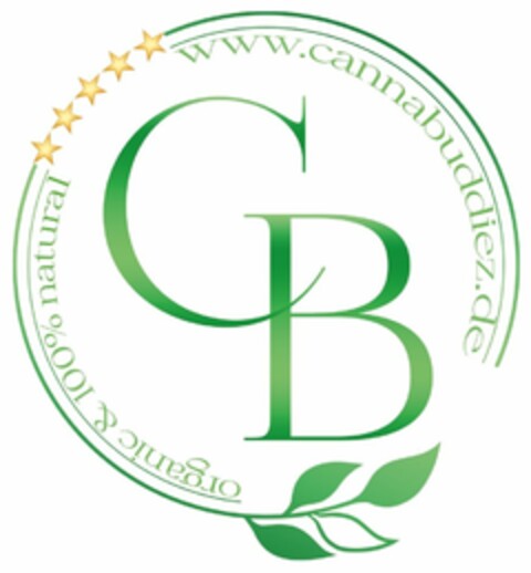 CB www.cannabuddiez.de organic & 100% natural Logo (DPMA, 04.01.2022)