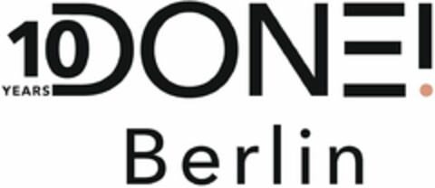 10 YEARS DONE! Berlin Logo (DPMA, 15.11.2023)