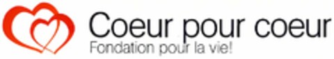 Coeur pour coeur Fondation pour la vie! Logo (DPMA, 14.04.2003)