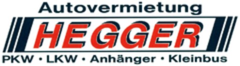 Autovermietung HEGGER PKW · LKW · Anhänger · Kleinbus Logo (DPMA, 10.07.2007)