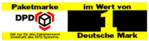 Paketmarke Im Wert von DPD 1 Deutsche Mark Logo (DPMA, 07/31/1996)