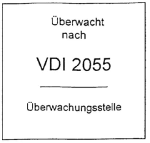 Überwacht nach VDI 2055 Überwachungsstelle Logo (DPMA, 28.01.1997)