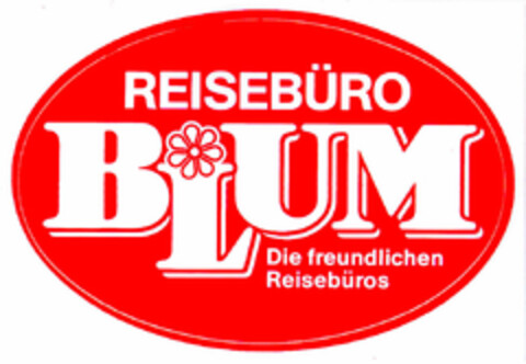 REISEBÜRO BLUM Die freundlichen Reisebüros Logo (DPMA, 04/15/1998)