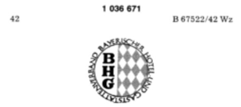 BHG BAYRISCHER HOTEL- UND GASTSTÄTTENVERBAND Logo (DPMA, 06.03.1981)
