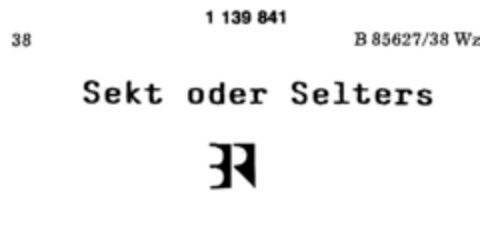 Sekt oder Selters BR Logo (DPMA, 04.10.1988)