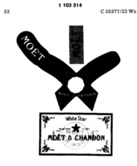 MOET & CHANDON White Star Logo (DPMA, 07/15/1986)