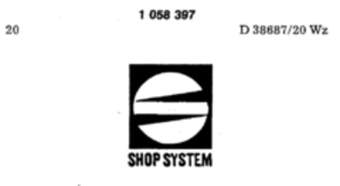 SHOP SYSTEM Logo (DPMA, 28.06.1983)