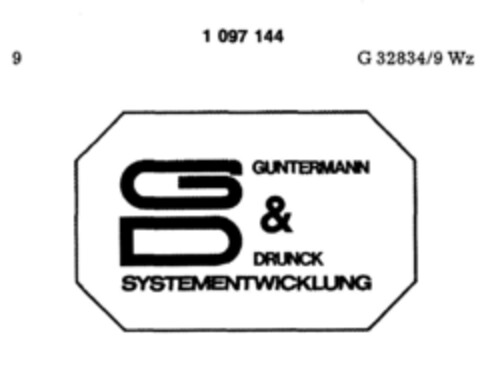 GD GUNTERMANN & DRUNCK SYSTEMENTWICKLUNG Logo (DPMA, 10.01.1986)