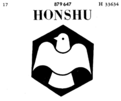 HONSHU Logo (DPMA, 10/25/1969)