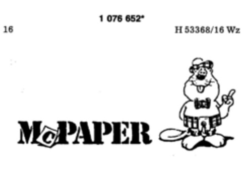 McPAPER Logo (DPMA, 02.11.1984)