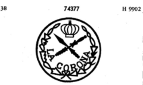 LA CORONA Logo (DPMA, 10.05.1904)