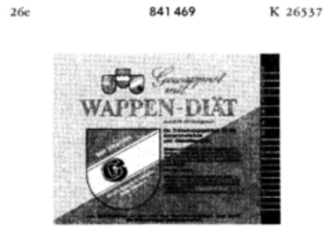 Gewappnet mit WAPPEN-DIÄT Logo (DPMA, 09.11.1966)