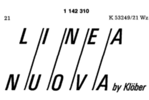 LINEA NUOVA by Klöber Logo (DPMA, 08/19/1988)