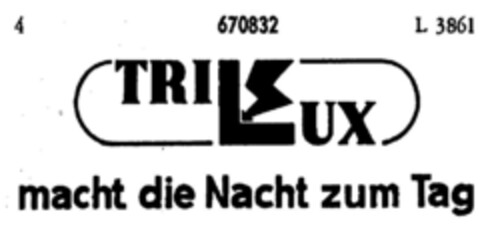 TRI LUX macht die Nacht zum Tag Logo (DPMA, 06/01/1954)