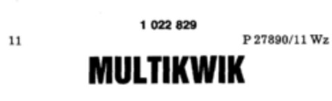 MULTIKWIK Logo (DPMA, 30.12.1980)