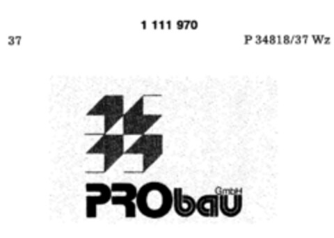 PRObau GmbH Logo (DPMA, 31.01.1987)