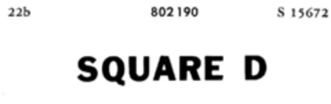 SQUARE D Logo (DPMA, 13.11.1963)