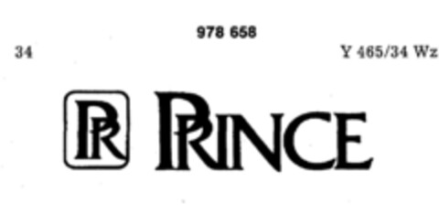 PRINCE PR Logo (DPMA, 08/11/1977)