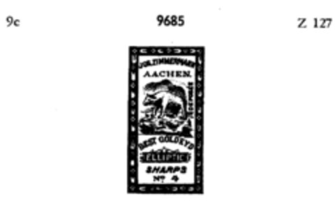 JOS. ZIMMERMANN AACHEN Logo (DPMA, 16.01.1895)