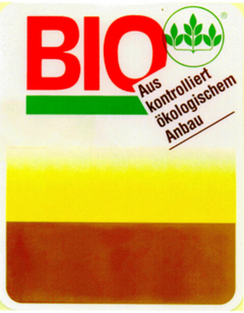 BIO Aus kontrolliert ökologischem Anbau Logo (DPMA, 09/18/2001)