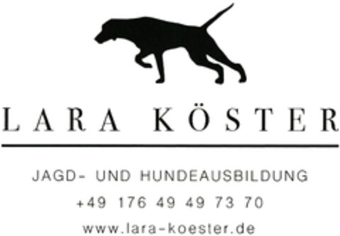 LARA KÖSTER JAGD- UND HUNDEAUSBILDUNG Logo (DPMA, 13.04.2023)