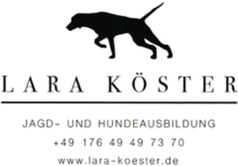 LARA KÖSTER JAGD- UND HUNDEAUSBILDUNG Logo (DPMA, 04/13/2023)