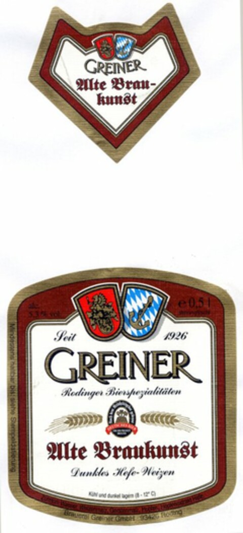 Greiner Alte Braukunst Logo (DPMA, 09.05.2006)