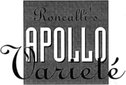 Roncalli's APOLLO Varieté Logo (DPMA, 21.04.1995)