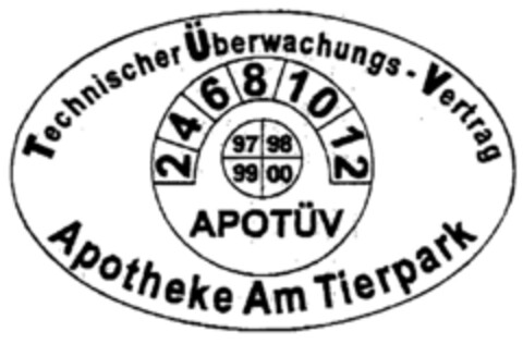 APOTÜV  Technischer Überwachungs-Vertrag Apotheke Am Tierpark Logo (DPMA, 23.12.1997)