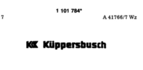 K Küppersbusch Logo (DPMA, 25.07.1986)