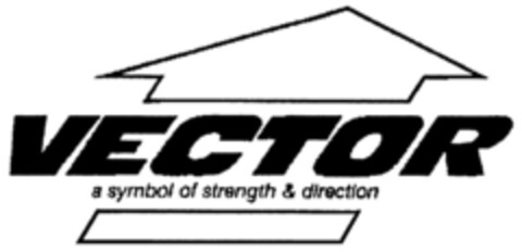 VECTOR a symbol of strength & direction Logo (DPMA, 04/12/1991)