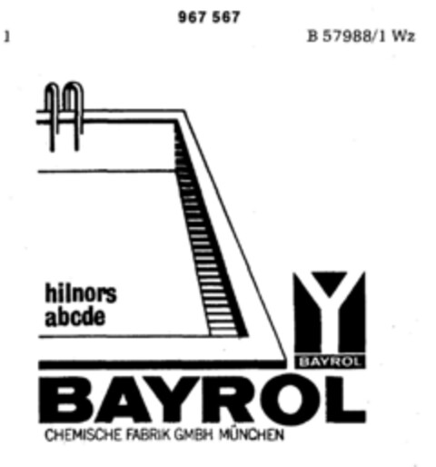 BAYROL CHEMISCHE FABRIK GMBH MÜNCHEN Logo (DPMA, 01.04.1977)