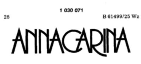 ANNACARINA Logo (DPMA, 11/21/1978)