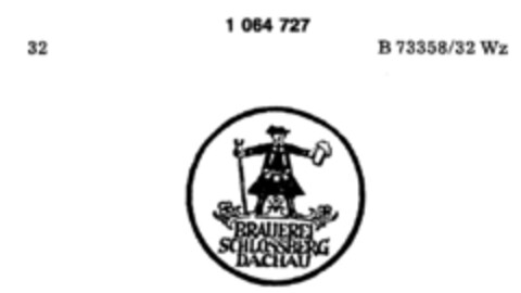 BRAUEREI SCHLOSSBERG DACHAU Logo (DPMA, 03.11.1983)