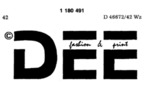 DEE fashion & print Logo (DPMA, 14.06.1989)