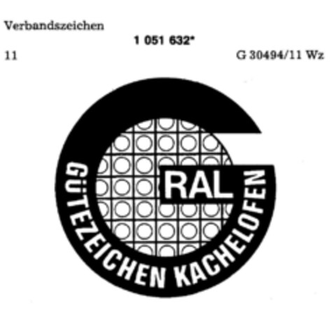 RAL GÜTEZEICHEN KACHELOFEN Logo (DPMA, 06/10/1983)