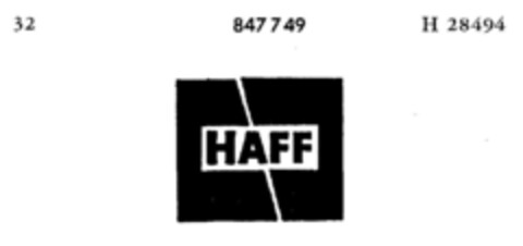 HAFF Logo (DPMA, 27.07.1966)