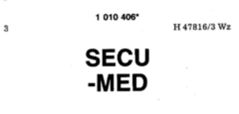 SECU-MED Logo (DPMA, 12.08.1980)