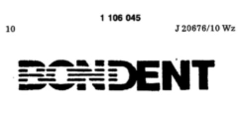 BONDENT Logo (DPMA, 01/24/1986)