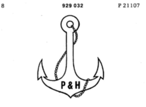 P&H Logo (DPMA, 17.01.1973)