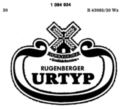 RUGENBERGER URTYP Logo (DPMA, 02.05.1985)