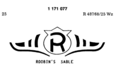 R ROOBIN'S SABLE Logo (DPMA, 29.11.1989)