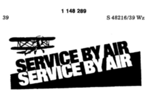 SERVICE BY AIR Logo (DPMA, 04/03/1989)