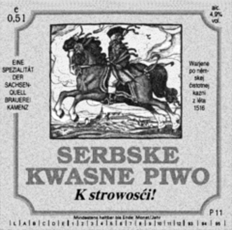 SERBSKE KWASNE PIWO Logo (DPMA, 13.05.1993)