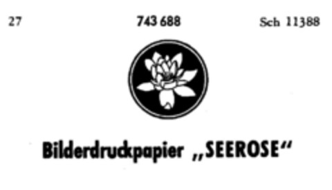 Bilderdruckpapier "SEEROSE" Logo (DPMA, 08.01.1959)